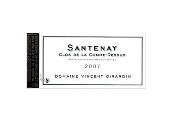 Vincent Girardin - Santenay - Clos de la Comme-Dessus Blanc 2007