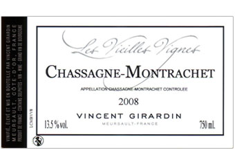 Vincent Girardin - Chassagne-Montrachet - Vieilles Vignes Blanc 2008