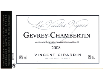 Vincent Girardin - Gevrey-Chambertin - Vieilles Vignes - Rouge - 2008