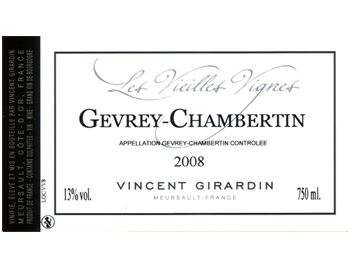 Vincent Girardin - Gevrey-Chambertin - Vieilles Vignes - Rouge - 2008