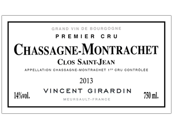 Vincent Girardin - Chassagne-Montrachet 1er Cru - Clos Saint Jean - Rouge - 2013