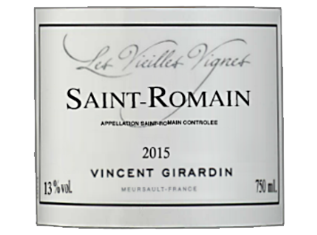 Vincent Girardin - Saint-Romain - Vieilles Vignes - Blanc - 2015