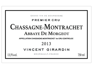 Vincent Girardin - Chassagne-Montrachet 1er cru - Abbaye de Morgeot - Blanc - 2013