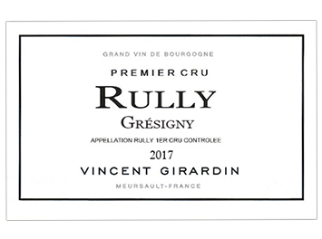 Vincent Girardin - Rully 1er cru - Grésigny - Blanc - 2017