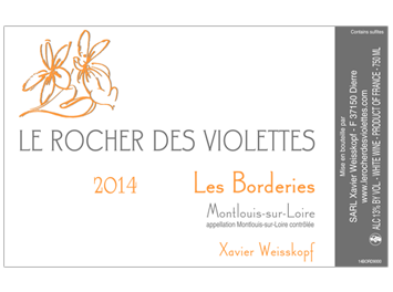 Domaine le Rocher des Violettes - Montlouis-sur-Loire - Les Borderies - Blanc - 2014