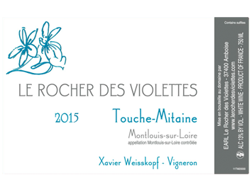 Domaine le Rocher des Violettes - Montlouis-sur-Loire - Touche Mitaine - Blanc - 2015
