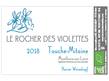 Domaine Le Rocher des Violettes - Montlouis-sur-Loire - Touche-Mitaine - Blanc - 2018