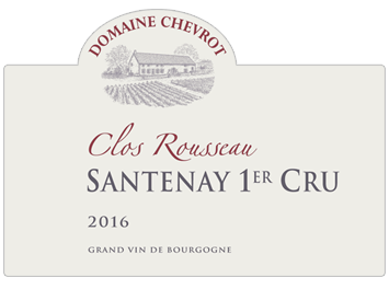 Domaine Chevrot et Fils - Santenay 1er Cru - Clos Rousseau - Rouge - 2016