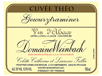 Domaine Weinbach - Alsace - Gewurztraminer Cuvée Théo - Blanc - 2016