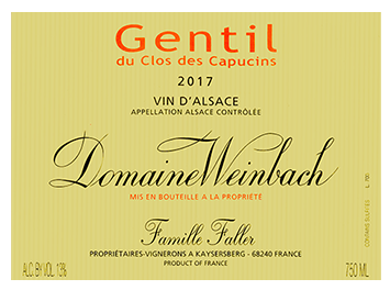 Domaine Weinbach - Alsace - Gentil du Clos des Capucins - Blanc - 2017
