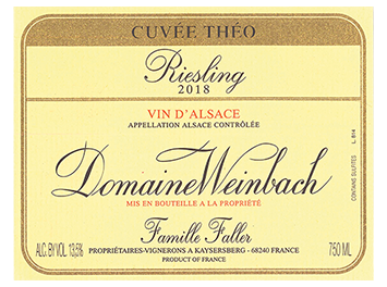Domaine Weinbach - Alsace - Riesling - Cuvée Théo - Blanc - 2018