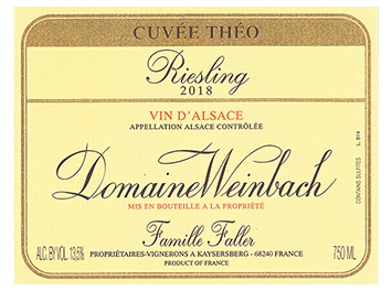 Domaine Weinbach - Alsace - Riesling - Cuvée Théo - Blanc - 2018