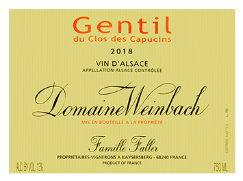 Domaine Weinbach - Alsace - Gentil du Clos des Capucins - Blanc - 2018