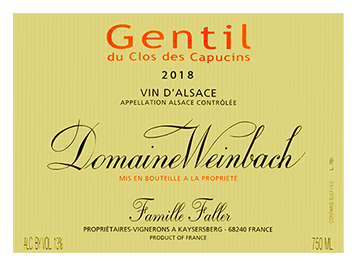 Domaine Weinbach - Alsace - Gentil du Clos des Capucins - Blanc - 2018