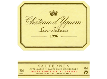 Château d'Yquem - Sauternes 1er Cru Classé Supérieur - Blanc Liquoreux 1996