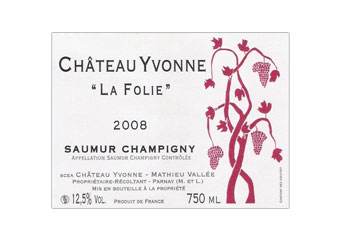 Chateau Yvonne - Saumur-Champigny - La Folie Rouge 2008