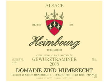 Domaine Zind Humbrecht - Alsace - Heimbourg Gewurztraminer - Blanc - 2008