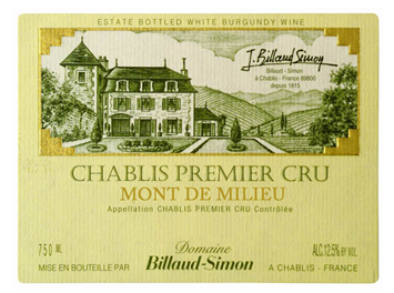 Domaine Billaud-Simon - Chablis 1er Cru - Mont de Milieu - Blanc - 2012
