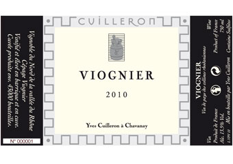Domaine Cuilleron - Vin de Pays des Collines Rhodaniennes - Viognier Blanc 2010