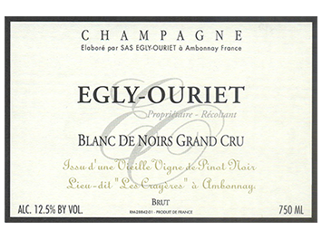 Champagne Egly Ouriet - Champagne Grand Cru - Brut Blanc de Noirs Les Crayères Vieille Vigne - Blanc