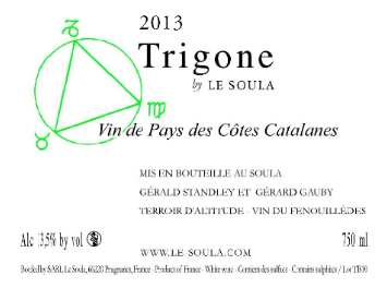 Le Soula - Vin de Pays des Côtes Catalanes - Trigone - Blanc - 2013
