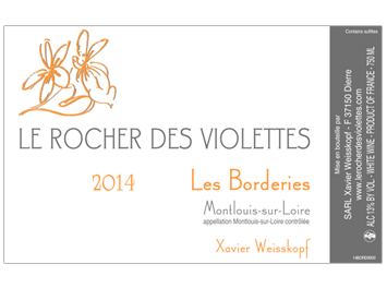 Domaine le Rocher des Violettes - Montlouis-sur-Loire - Les Borderies - Blanc - 2014